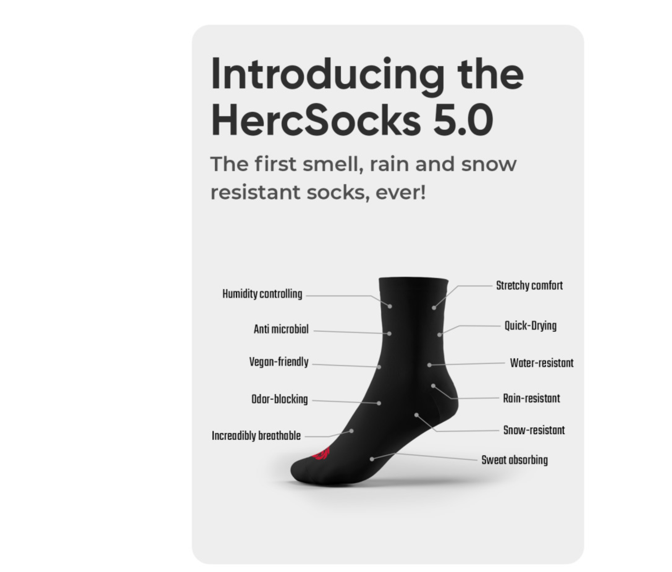 HercSocks Dry - The World's Cleanest Weather-proof Socks